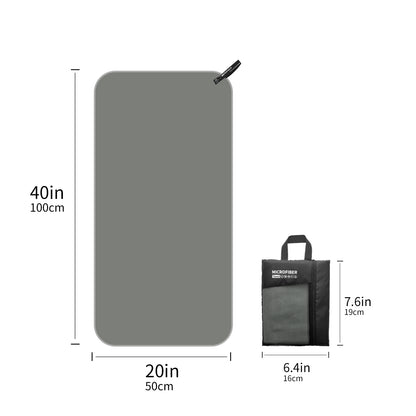 Quick Drying Absorbent 1pc Mutao Microfiber Towel - With Mesh Bag For Camping, Gym Yoga, Backpacking, Hiking