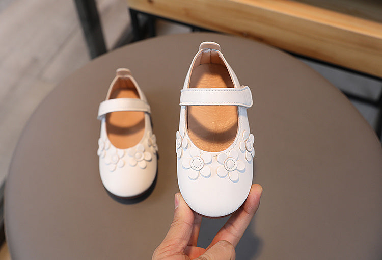 3D Floral Mary Jane Flats - Ultra-Soft, Slip-Resistant, Lightweight, Breathable, Easy-On Shoes for Girls - Comfortable and Stylish Footwear