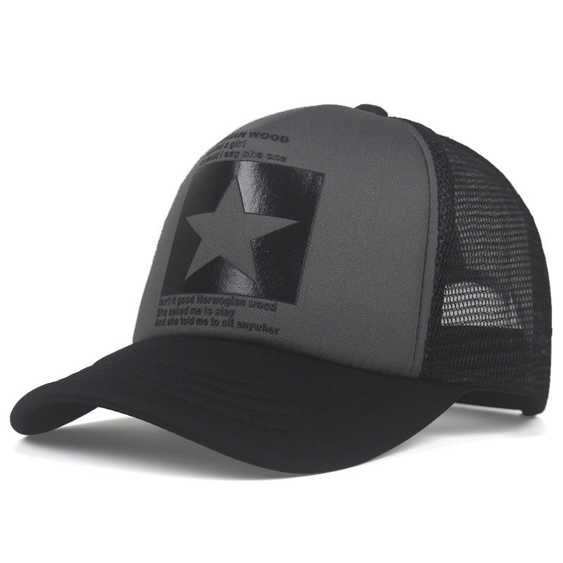 1pc Pentagram Breathable Baseball Cap Mesh Cap