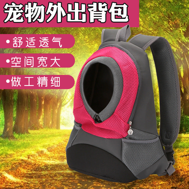 Pet backpack dog shoulder bag. dog out convenient travel dog bag pet supplies