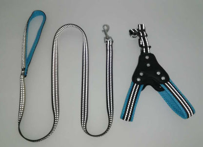 Comfortable Mesh Fabric Shiny Rhinestone Pet Hand Holding Rope Reflective Dog Breast Strap Vest Style