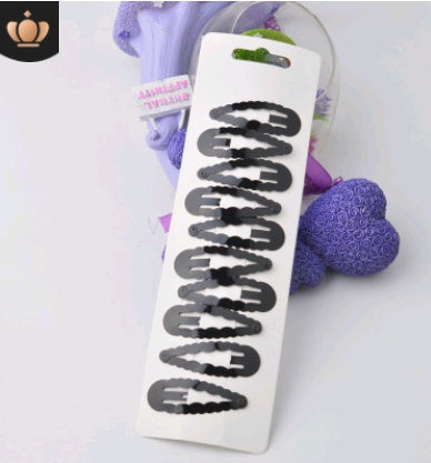 Children's water drop BB clip 5 cm solid color thick BB clip star love printing BB clip Liu seaside clip