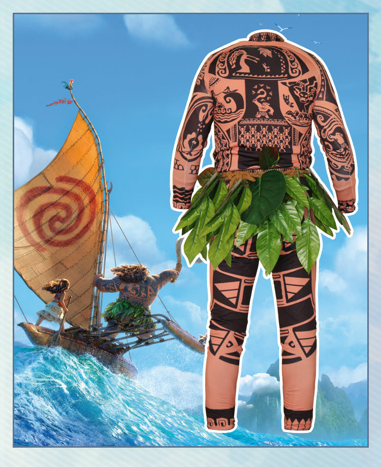 2019 Foreign Trade Hot-Selling Moana Halloween Anime Outfit Beach Vacation Dress