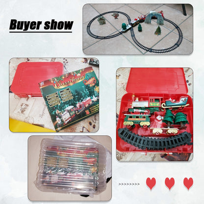 Christmas Electric Rail Car Train Toy Children's Electric Toy Railway Train Set