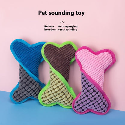 Dog Voice Plush Toy Bone Grinding Teeth