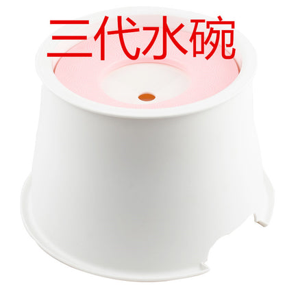 Pet non-wet mouth water bowl dog drinking water splash-proof floating bowl large capacity automatic water dispenser factory in stock wholesale