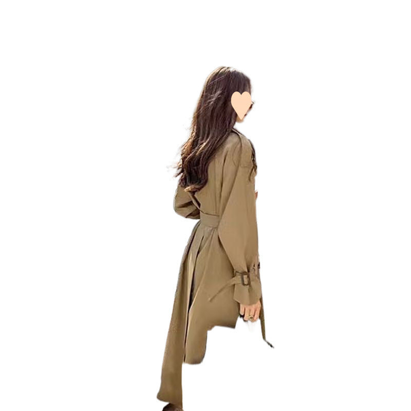 New Mid-length Small Below The Knee Slimming Loose Trench Coat Women