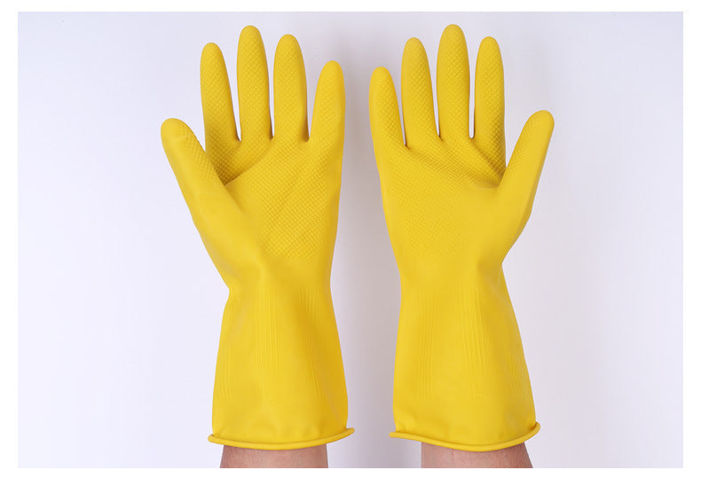 Nanyang Beef Tendon Latex Gloves Pure Rubber Thickeneded Rubber Gloves Kitchen Labor Protection Latex Extended Housework Gloves