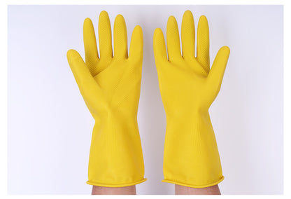 Nanyang Beef Tendon Latex Gloves Pure Rubber Thickeneded Rubber Gloves Kitchen Labor Protection Latex Extended Housework Gloves