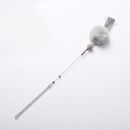 Colorful beaded cat stick