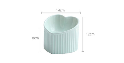 Pet Ceramic Bowl With Inclined Mouth Practical Durable Daily Indoor Pet Products