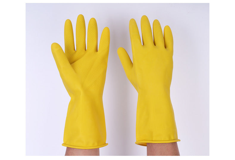 Nanyang Beef Tendon Latex Gloves Pure Rubber Thickeneded Rubber Gloves Kitchen Labor Protection Latex Extended Housework Gloves