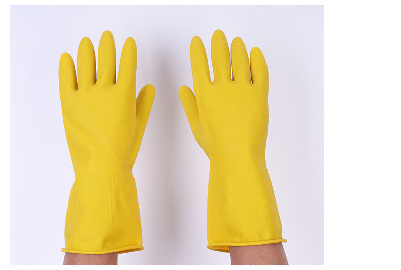 Nanyang Beef Tendon Latex Gloves Pure Rubber Thickeneded Rubber Gloves Kitchen Labor Protection Latex Extended Housework Gloves
