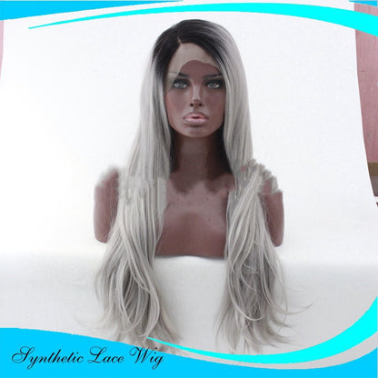 European and American fashion gray big wave