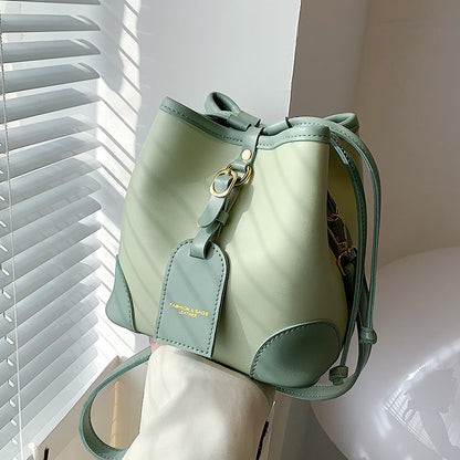 New Fashionable All-matching Simple Crossbody Fashionable One-shoulder Bucket Bag