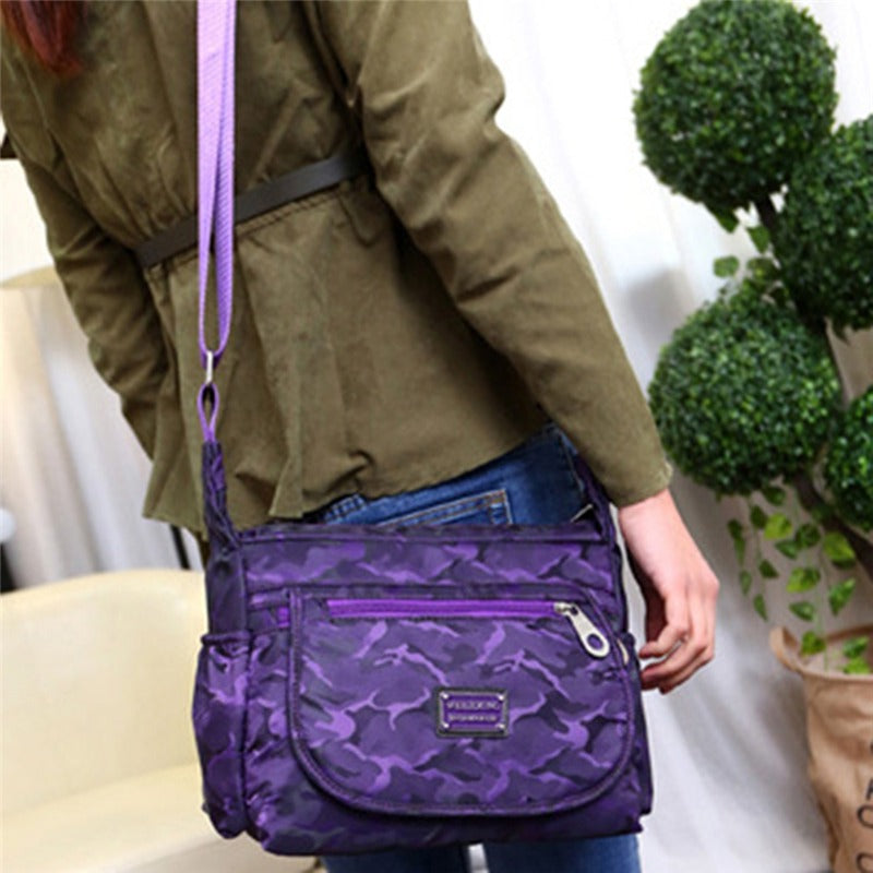 Casual Waterproof Nylon Printed Middle-Aged and Elderly Shoulder Bag Simple Cloth Bag Messenger Bag