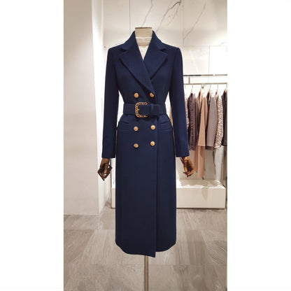 New fashion style long thick woolen coat