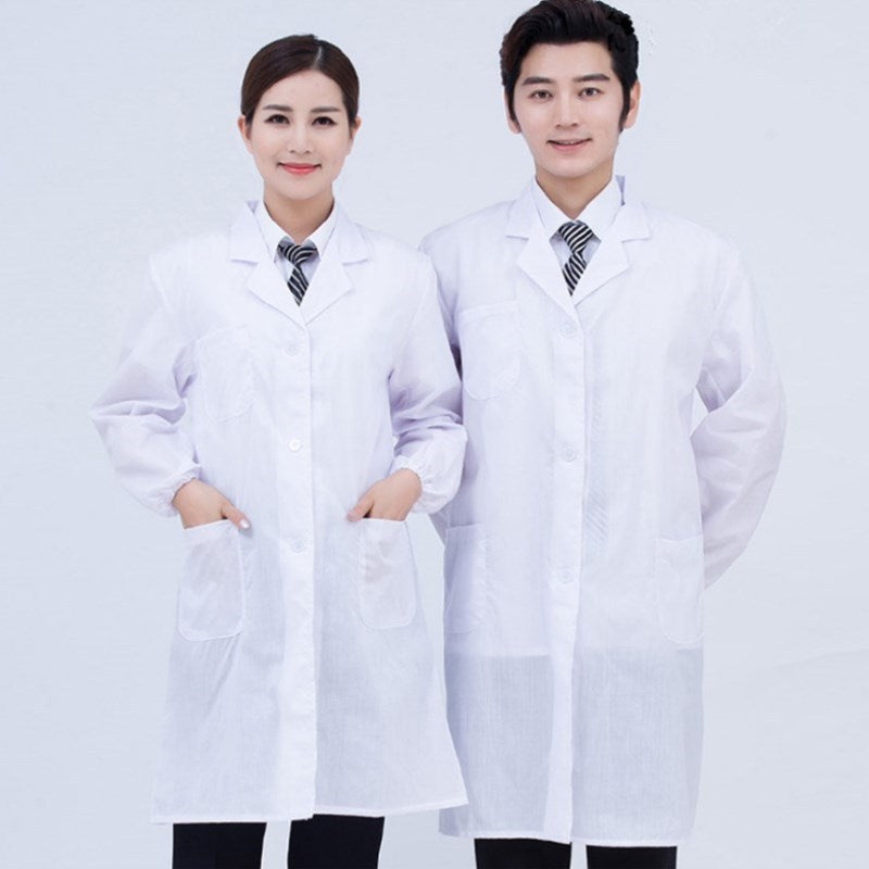Work Clothes White Coat Doctor's Clothes Pharmacy Beauty Salon Food Factory Tooling Experimental Clothes Chef Long Sleeve White Coat