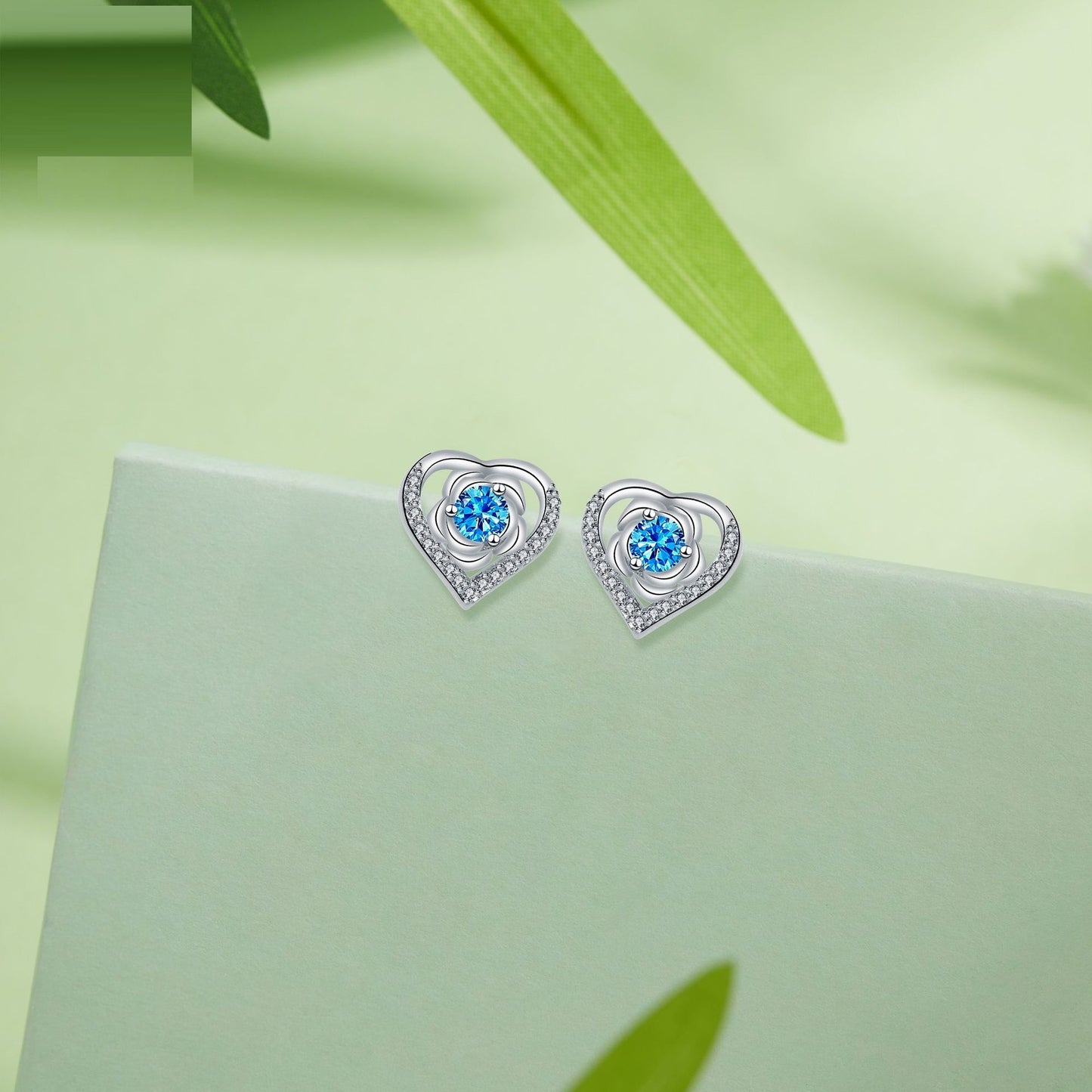 Love Heart Stud Earrings Temperament Valentine's Day Gift