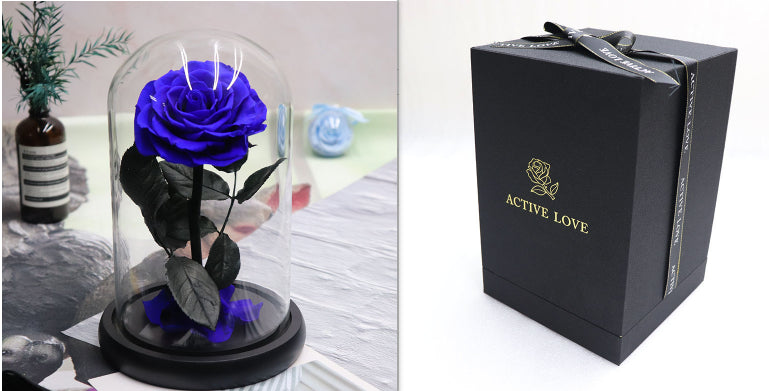 Glass Cover Tanabata Valentine's Day Immortal Rose Gift