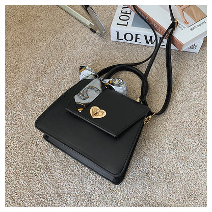 Diagonal trend fashion net celebrity same fashion PU shoulder handbag