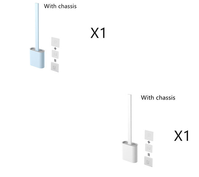 Creative Wall-Mounted Soft Brush With Cover For Toilet Washing