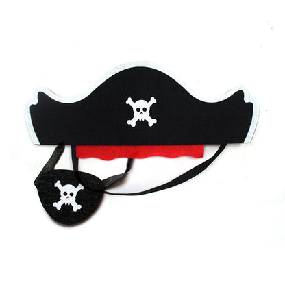New Halloween Pirate Eye Mask Caribbean Pirate Hat Dress Up