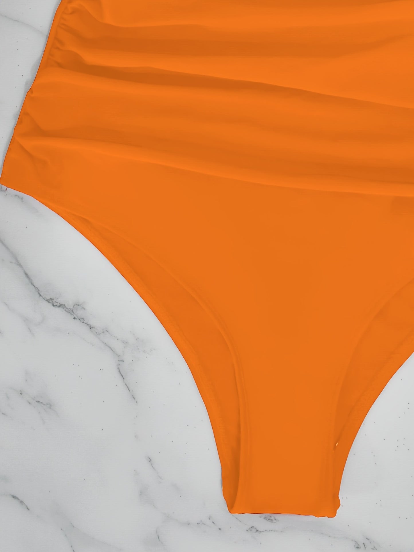 V Neck Ruched One Piece Swimsuit with Flattering Ruffle Accent - Stylish Cut Out Back Buckle Detail & High Cut Leg - Premium Womens Swimwear Bathing Suit