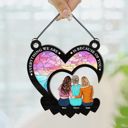 Mother's Day Decoration Gift Mother And Daughter Pendant On The Moon