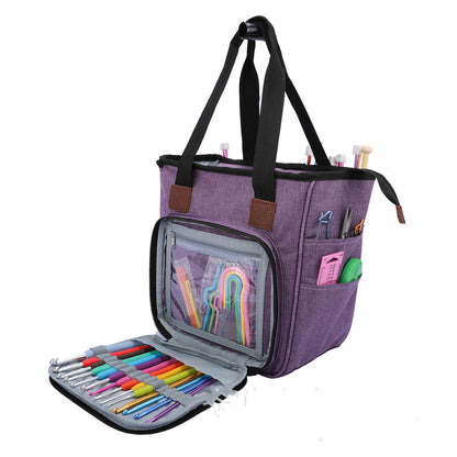 Woven supplies storage bag
