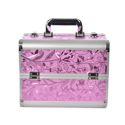 Manufacturer's Ready-Made Wholesale and Retail Professional Makeup Box, Beauty and Manicure Box, Double-Layer Large-Capacity Portable Makeup Box