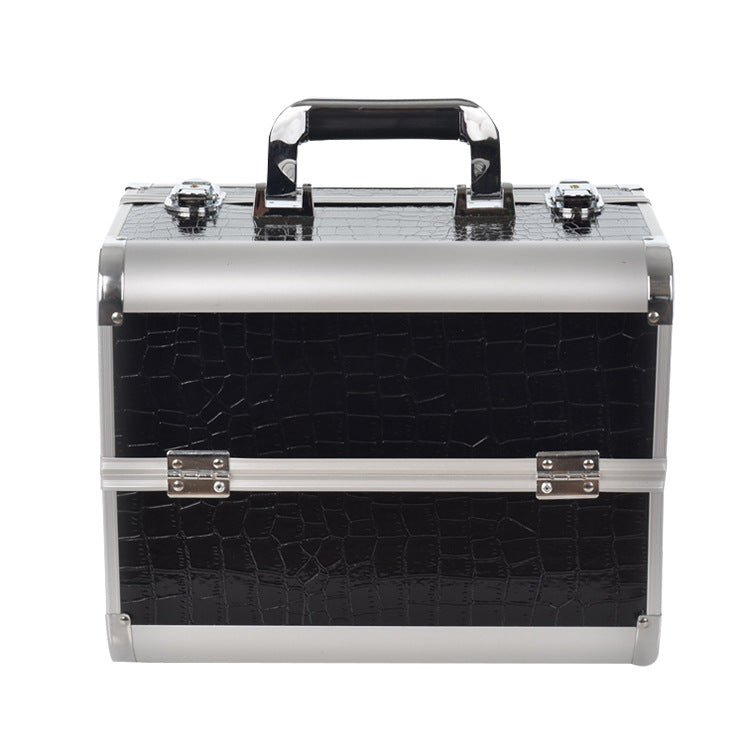 Manufacturer's Ready-Made Wholesale and Retail Professional Makeup Box, Beauty and Manicure Box, Double-Layer Large-Capacity Portable Makeup Box
