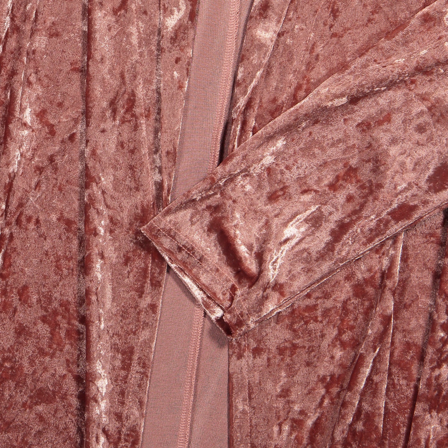 Long sleeve plus length velvet trench coat