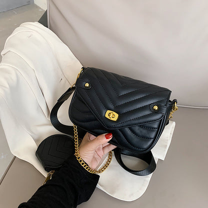 Small Fragrance Style Popular High-End Sense Chain Messenger Bag