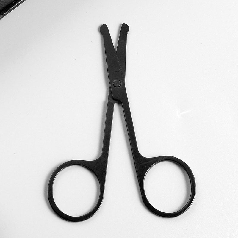 Nose Hair Scissors Mini Stainless Steel Round Head Beauty Trimmer Nose Hair Trimmer Portable Ergonomics Nose Hair Cutter