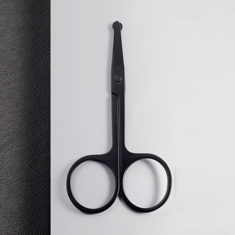 Nose Hair Scissors Mini Stainless Steel Round Head Beauty Trimmer Nose Hair Trimmer Portable Ergonomics Nose Hair Cutter