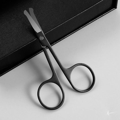 Nose Hair Scissors Mini Stainless Steel Round Head Beauty Trimmer Nose Hair Trimmer Portable Ergonomics Nose Hair Cutter