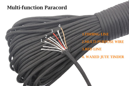 7-core 4mm umbrella rope polypropylene fiber multi-function mountaineering paratrooper traction rope life-saving equipment fixed safety umbrella rope