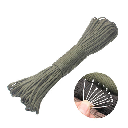 7-core 4mm umbrella rope polypropylene fiber multi-function mountaineering paratrooper traction rope life-saving equipment fixed safety umbrella rope
