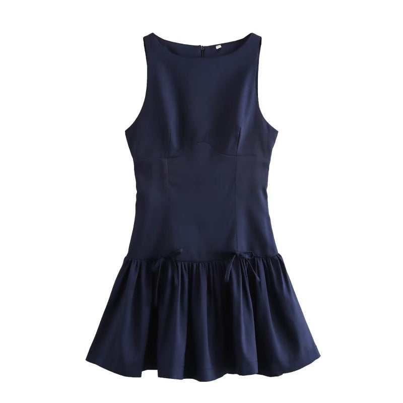 Lace-up Vest-style Casual Dress For Women