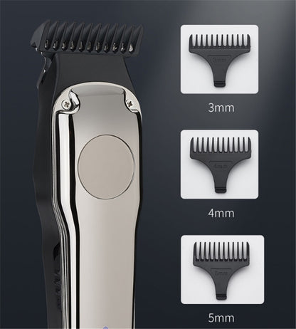 Hair Salon Engraving Push White Small Hair Clippers Retro Oil Head Electric Hair Clippers