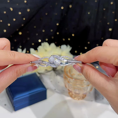 Fashion Jewelry Palace Style Inlaid Zircon Fashion Bracelet 18K Gold Plated Zicron Inlaid Holiday Style Women's Bracelet