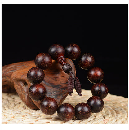 Zambian Blood Sandalwood Buddhist Bead Bracelet, Old Material, Small-Leaf Rosewood, High-Density Golden Star, Wholesale Prayer Bead Wooden Bracelet, Cultural and Artistic Crafts Manufacturer