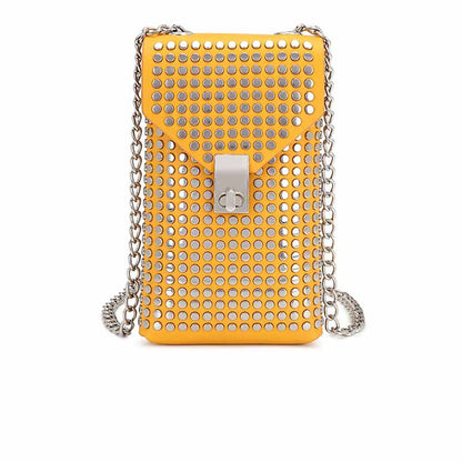 Fashion Soft Leather Rivet Crossbody Chain Bag