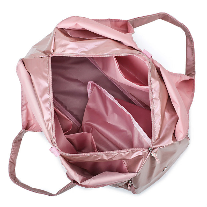 Solid color large capacity wear-resistant travel bag