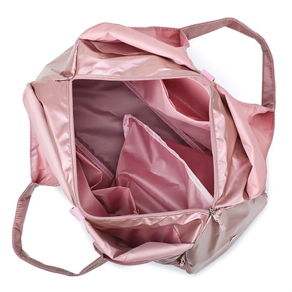 Solid color large capacity wear-resistant travel bag