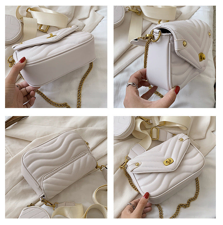 Small Fragrance Style Popular High-End Sense Chain Messenger Bag