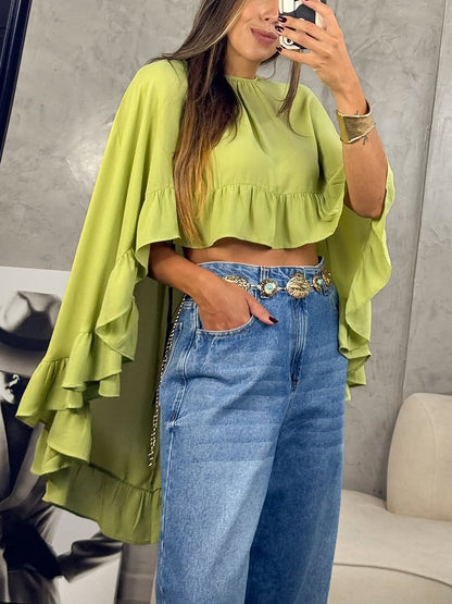 Bohemian Ruffled Loose Dress Two-piece Set
