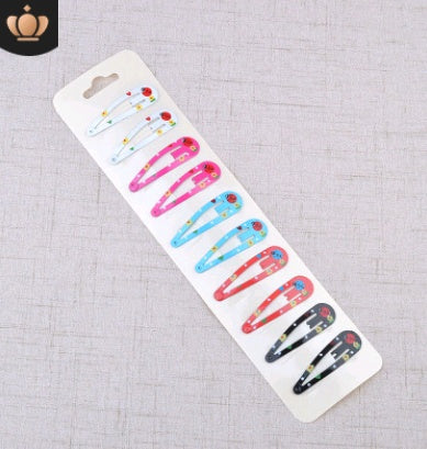 Children's water drop BB clip 5 cm solid color thick BB clip star love printing BB clip Liu seaside clip