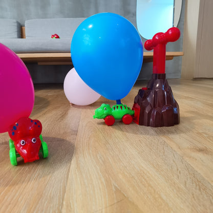 Dinosaur powered balloon car